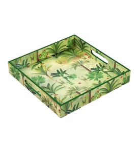 Classic Look Eco Friendly Wooden Enamel Handmade Durable Serving Tray for Traditional Dining - Product Image 4