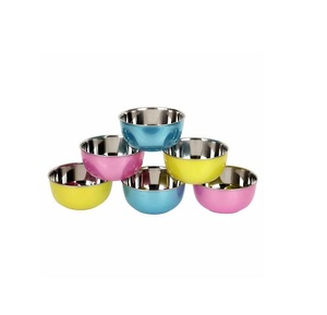 Cuenco de acero inoxidable tamaño perfecto ideal para ensaladas sopas currys arroz frutas pasta aperitivos postres - Product Image 6