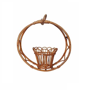 Handmade planters customized design & size decorative planters Rattan cane weaved <b>hanging</b> planters wicker flower pots - Product Image 1