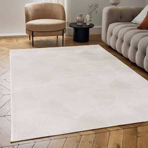 Alfombra Geométrica Carmel Cream 6070, Elegante Decoración para el Hogar - Product Image 2