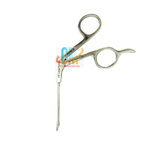 Pince droite pour arthroscopie main-poignet, grande perforation, 2,7 mm, pointe à 15 degrés, acier inoxydable de qualité médicale, réutilisable, certifiée CE/ISO - Product Image 4