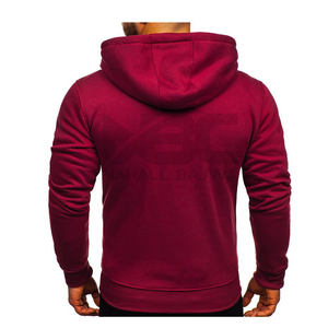 ซิปมีฮู้ดสำหรับผู้ชาย COLOUR Claret hoodies กำหนดราคาดีที่สุดกลางแจ้งลำลองแบบรูดซิปขึ้นมีฮู้ดผลิตในปากีสถาน - Product Image 2