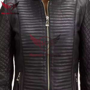 Cazadora de cuero genuino de secado rápido para mujer de diseñador Chaqueta tejida cómoda y personalizable Características transpirables - Product Image 3