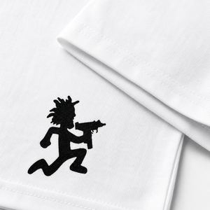 Camiseta blanca de manga corta para hombre con estampado de dibujos animados, corte regular, cuello redondo, estilo casual, jersey de algodón. - Product Image 6