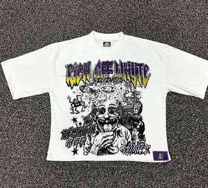 เสื้อยืดคอกลมผ้าคอตตอนเนื้อหนาพิมพ์ลายแฟชั่น เสื้อยืดออกแบบเองสำหรับการพิมพ์ลายนูน 3 มิติ เสื้อยืดผู้ชาย - Product Image 3