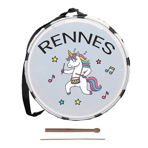 Tambor Infantil de Diseño Personalizado Rennes DVL-33RD - Instrumento de Percusión Orff de 30 cm (12 pulgadas) - Product Image 2