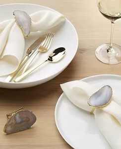 Premium <b>resin</b> napkin <b>rings</b> for luxury event tables with classic design and colorful handmade beauty - Product Image 2