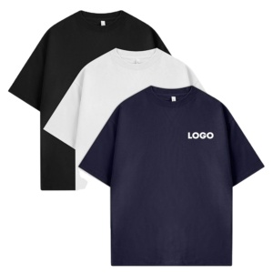 T-shirts en molleton de polyester/coton à coupe régulière pour homme, épaules tombantes, écologiques, anti-froissement, respirants, séchage rapide, personnalisables - Product Image 2