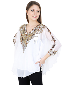 ชุดเดรสคาฟตันปักแขนสั้นของผู้หญิงชุดเดรสปักลายแขนผีเสื้อสำหรับงานแต่งงานในสไตล์เสื้อผ้าของผู้หญิง2024 - Product Image 2