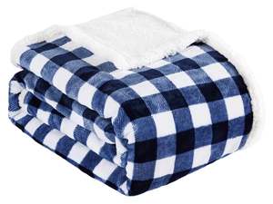 Manta de microfibra de felpa de franela ultra suave y cálida de lujo personalizada con respaldo Sherpa para sofá cama hecha en India - Product Image 2