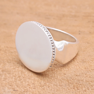 Vente en gros 925 circulaire bague de Cocktail en argent Sterling classique bijoux fins Inde mariages anniversaires - Product Image 4