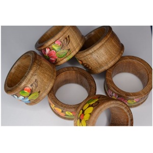 Servilleteros de madera de diferentes formas hechos a mano indios o soporte accesorios de cocina servilletero para boda de lujo FIESTA DE Navidad - Product Image 4