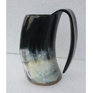 Best Quality Moon <b>Rise</b> Craft Natural Buffalo Horn Tankard Polished Angel Style <b>Viking</b> Carving Mug Logo Waterproof Handmade for - Product Image 2