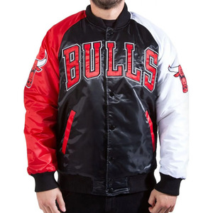 Chaqueta Bomber Clásica Unisex de Lana con Cuello Alto, Logos Bordados, Estilo Deportivo, Cómoda, Resistente al Viento, Diseño Varsity - Product Image 4