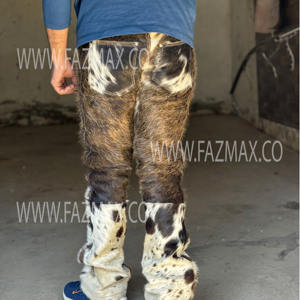 Hairs on <b>Leather</b> Pant New Design <b>Men</b> Cowhide <b>Leather</b> Pants Trouser with Customised Logo - Product Image 4