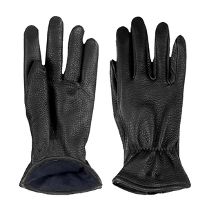 Guantes de conducción de cuero tacto suave calidad profesional Hombres guantes de conducción medio dedo abierto nudillo guantes de conducción de cuero - Product Image 1