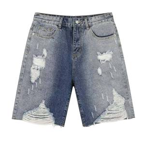 Ropa de calle de verano, pantalones cortos de mezclilla Cargo, pantalones cortos con múltiples bolsillos a la moda para hombre, pantalones vaqueros cortos de tendencia informal para hombre - Product Image 1