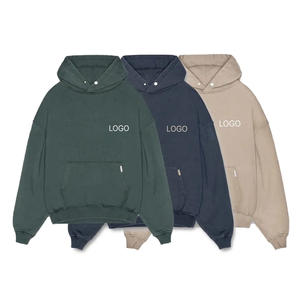 Sudadera con Capucha Personalizada para Hombre, de Forro Polar y Algodón Grueso, Doble Capa, Estilo Vintage, Lavado Ácido, con Cremallera Completa - Product Image 6