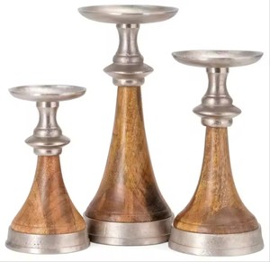 Portavelas de madera moderno, estilo único para el hogar, Hotel, mesa, iluminación, portavelas decorativo, venta al por mayor, Navidad - Product Image 3