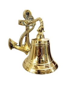Solid Brass <b>Ship</b> <b>Bell</b> Handmade Nautical <b>Bell</b> Home Decor Rustic Vintage Gold Color Home Decor Gifts for Home Hotel - Product Image 5