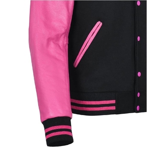 Veste de collège de baseball boutonnée en coton et polyester pour hommes - Product Image 5