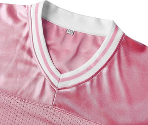 เสื้อฟุตบอลคอวีแขนสั้นอเมริกันฟุตบอลระบายอากาศได้ดีไซส์ใหญ่พิเศษเย็บเรียบ - Product Image 4