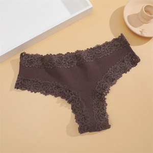 2024 gros Direct usine Sexy dentelle coton femmes XL culotte taille basse string Logo prix promotionnel Collection de sous-vêtements - Product Image 5