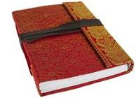 Carnet de notes/journal/album de croquis en papier de coton fait main, couverture en tissu de sari indien, couverture rigide, 100 feuilles, idéal pour les voyages et les cadeaux