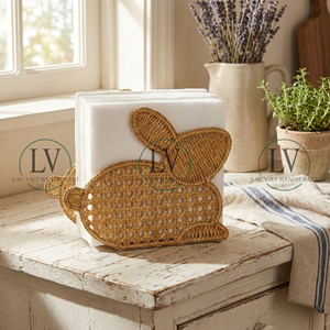 Natural Bunny Shaped Rattan <b>Napkin</b> <b>Holder</b>, Easter Decorative Rattan Towel <b>Holder</b> Paper Hand For Easter Party, Made In Vietnam - Product Image 6