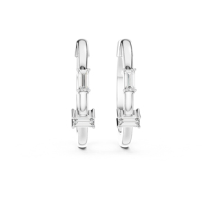 Boucles d'oreilles pendantes en or rose 14 carats avec diamants de laboratoire taille bug-cut |   Vêtements de soirée |   Nouveau diamant cultivé - Product Image 2