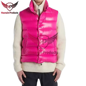 Gilet bouffant sans manches à fermeture éclair personnalisable avec col montant Veste de randonnée légère et résistante au vent Veste d'extérieur à bas prix - Product Image 6