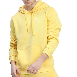 Sweat à capuche et sweat-shirt à capuche 100% coton de style de rue conçu sur mesure-polaire jaune pour l'hiver - Product Image 6