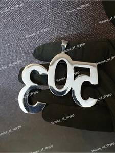 Colgante de Lujo Estilo Hip Hop con Número 503 Iced Out, Diamante Moissanita y Dije Baguette, Colgante Personalizado con Código de Área - Product Image 3