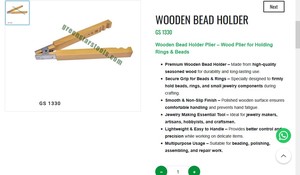 Wooden Bead <b>Holder</b> Plier Jewelry Ring Holding Tool Non Slip Wood Grip Beading Craft Jewelry Making Hand Tool |Item No GS-1330 - Product Image 3