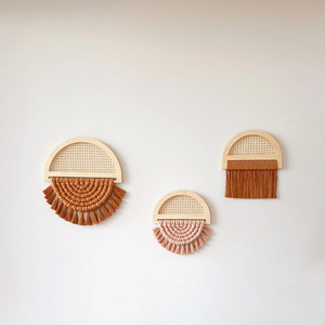 หวายพู่มาคราเม่แขวนผนังสไตล์วินเทจ,แขวนผนังตกแต่งทันสมัยกลางศตวรรษ - Product Image 5