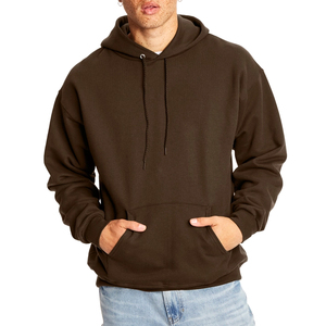 Sudaderas con capucha de lana pesada Premium para hombre 100% algodón 3D Logo impreso sólido nuevo invierno longitud corta sudadera diseño venta - Product Image 1