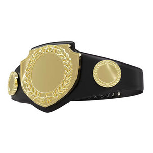 Cinturón de campeonato de boxeo de peso pesado OEM Cinturón de título de cuero MMA de alta calidad con placas de zinc - Product Image 3