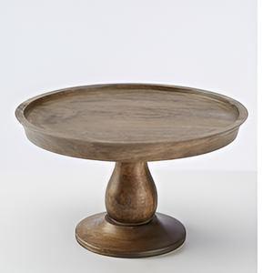 Soporte de exhibición de pastel de madera de diseño más fino hecho a mano nuevo soporte de pastel redondo decorativo de madera con cuentas de cristal acabado brillante - Product Image 1