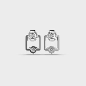 Pendientes de Diamantes Cuadrados Geométricos Cultivados en Laboratorio para Mujer, Joyería Personalizada, Plata de Ley 925 Maciza, Chapado en Rodio, Regalo de Lujo - Product Image 4
