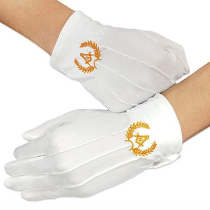 Guantes de Trabajo de Algodón Negros Masónicos de Best Action Products, Logotipo Bordado, Gran Venta, Guantes 100% Algodón para Uso Diario en Exteriores - Product Image 1