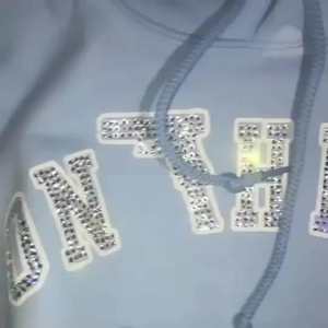 Customizable Full <b>Zip</b> <b>up</b> <b>Hoodie</b> with Rhinestone <b>Skeleton</b> Design 100% Cotton Puff Printing French Terry Oversized Size 6XL Winter - Product Image 5