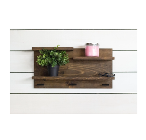 Étagère murale flottante en bois de la meilleure qualité avec fini marron pour la décoration murale du salon Organisateur de jouets pour enfants - Product Image 5