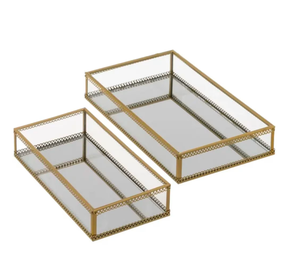Bougie <span class=keywords><strong>Lanterne</strong></span> Miroir cm Haute Lanternes En Métal Extérieur Grandes Lanternes Grave Poignée Suspendue Décoration De Noël Or - Product Image 3