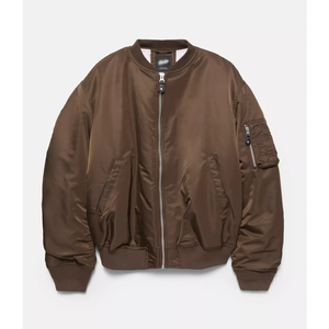 Chaqueta Bomber de alta calidad para hombre, logotipo personalizado bordado/impresión MA1, chaqueta de vuelo, tela de pana impermeable, con capucha de invierno - Product Image 5