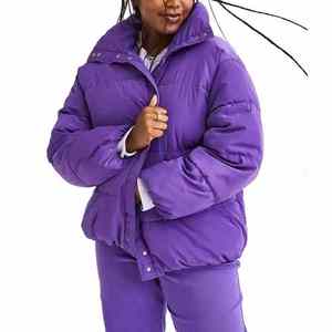 Blouson matelassé en coton de haute qualité pour femme avec logo personnalisé 2025, taille plus, imperméable, écologique, haut court à bulles, design unique, rapide - Product Image 2