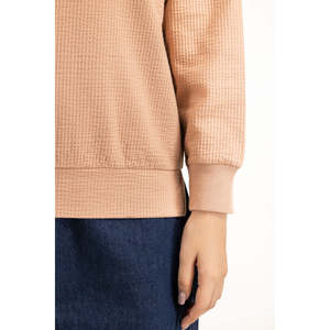 Sudadera de Punto de Corte Regular WM-SWS-WS25-102, Sudadera Informal para Mujer, Suave y Transpirable, 100% Algodón, Bordada, Otoño Invierno, OEM - Product Image 5