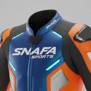 Veste en cuir de moto avec logo personnalisé Hommes Veste en cuir d'agneau véritable de haute qualité Vestes de moto en gros Manteau de moto - Product Image 3