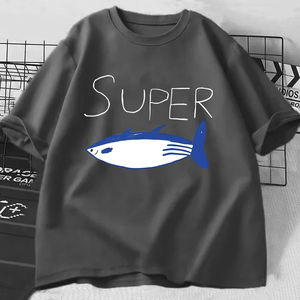 เสื้อยืดลายปลาทูน่าสุดเท่ สไตล์คาวาอี้ ย้อนยุค แฟชั่น สำหรับผู้ชาย/ผู้หญิง เสื้อผ้าฮาราจูกุ คุณภาพสูง เสื้อท็อป ของขวัญวันพิเศษ เสื้อยืด เสื้อท็อป - Product Image 5