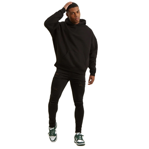 Sweat à capuche 100% Coton Polaire Délavé à l'acide Séchage rapide Logo personnalisé Haute Qualité Thermique Style Urbain Hiver Teinture Unie Technique 300g - Product Image 4