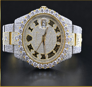นาฬิกาโมอิสซาไนต์ขายดีอันดับต้นๆ พร้อมเพชรระดับความใส VVS ประดับเต็มเรือน สามารถใส่โลโก้ได้ตามต้องการ ในราคาขายส่ง - Product Image 3